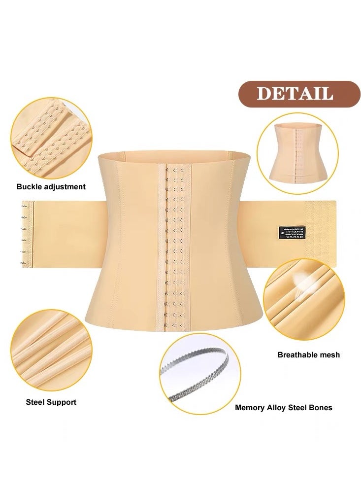 Adjustable Waist Slimming Corset Waist Trainer for Women,Breathable and Cozy Tummy Shaper Sauna Belt-Black