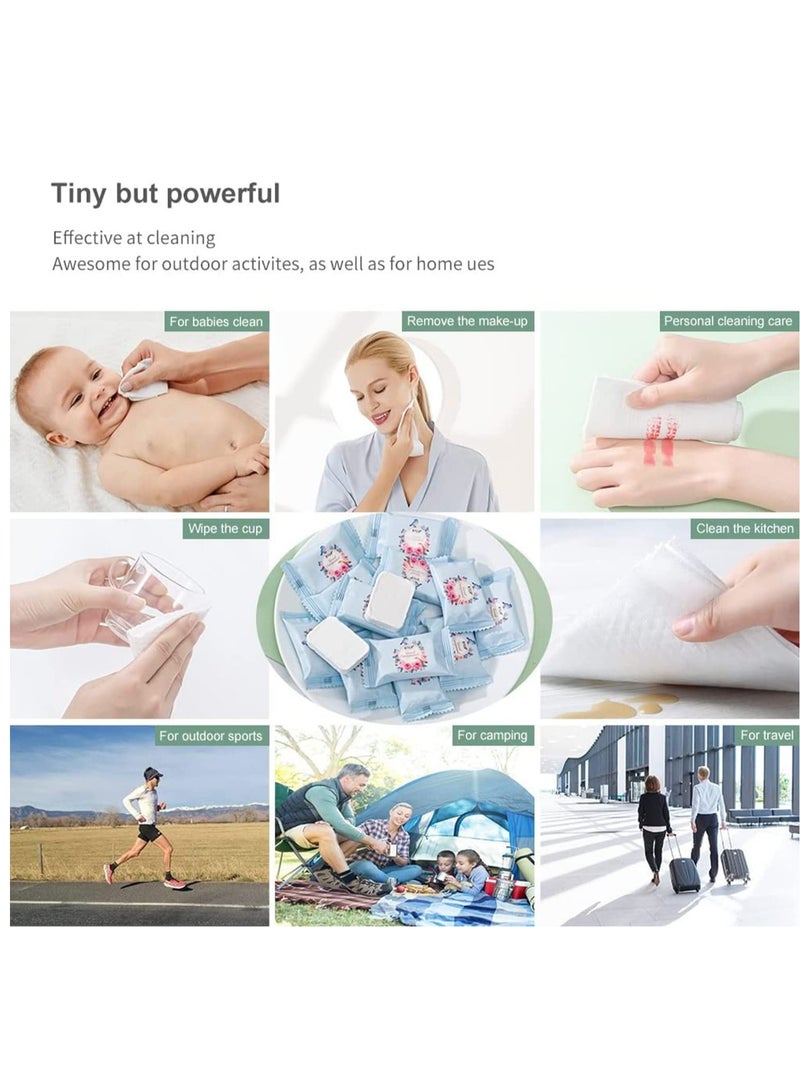 SYOSI Compressed Towel Tablets, Disposable, Toilet Paper, Towels for Camping.11*12inch, 20pcs for Travel Hiking Outdoor Sports Beauty Salon - Image 3