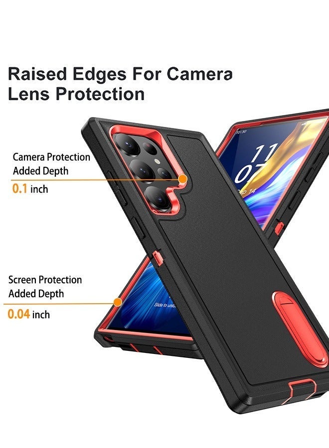 X-level Samsung Galaxy S24 Ultra Case Cover Shockproof Camera Len Protection Anti-scratch Comfortable Touch Feel Rugged & Durable Kickstand Holder Back Cover Phone Shell Accessories Protector - Image 3
