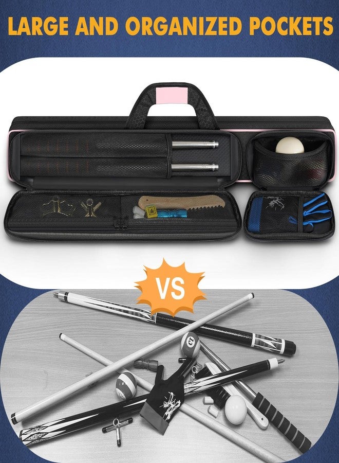PEKREWS Pool Cue Case, Pool Stick Case 2x2 Holds 2 Sticks with 2 Accessory Zipper Pockets, Sturdy Polyester Pool Cue Carry Bag with Shoulder Strap Handle, Soft Billiard Cue Sling Bag for Men and Women - Image 5