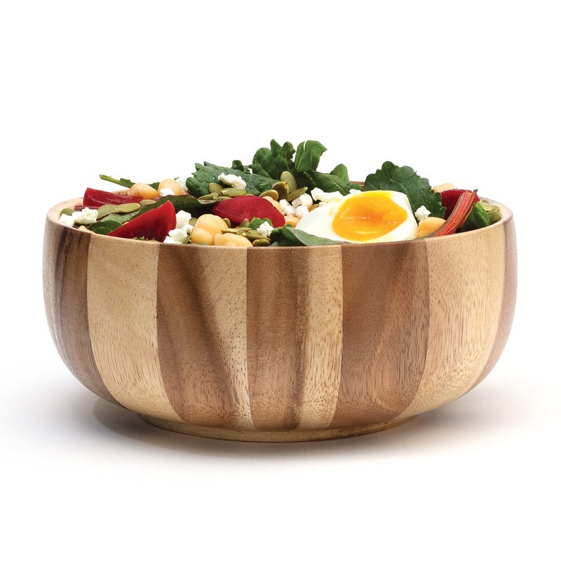 Lipper International 1268 Acacia Sunburst Serving Bowl  Salad-for-One  7.88""  Single Bowl - Image 2