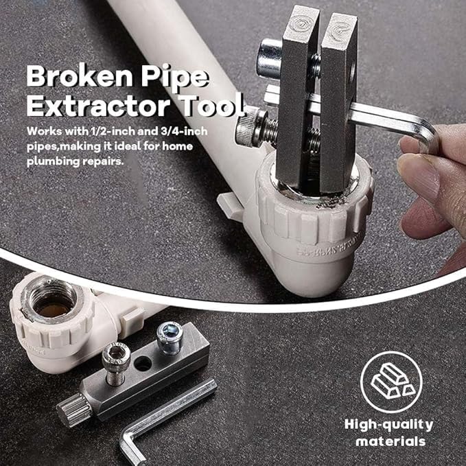 Zipron Faucet Angle Valve Broken Wire Extractor – Adjustable Universal Screw Extractor Tool for 1/2 inch & 3/4 inch Stripped Thread – Stainless Steel Broken Bolt Remover for Plumbing Repair - Image 4