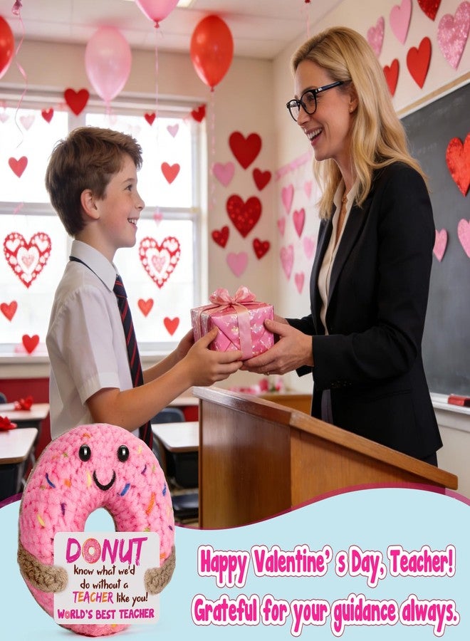 BuiltFit Teacher Appreciation Gifts for Women - Funny Handmade Crochet Donut Unique Cute Thank You Presents for Teachers Day, End of Year, Retirement, Graduation, Easter, Daycare, Preschool - Image 4