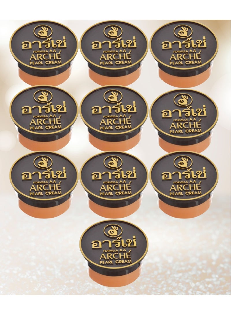 Arche 10 Pieces Skin lightening cream 5 Grams 3 in 1 with Multiple Properties Including Covering Black Spots On The Face Sun Protection Softening The Skin Cream Before Makeup - Image 1