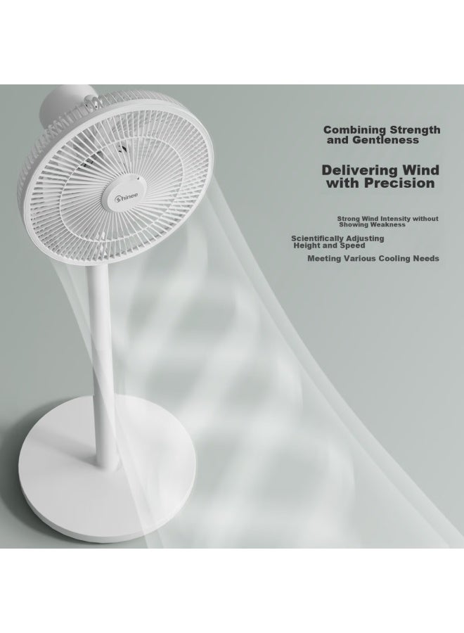Shinee Electric Fan/floor Fan, Desk Fan/stand Fan, Home And Office Use, Adjustable Height With Oscillation, Non-remote Control, 12 Blades Electric Fan Fs-n9 - Image 4