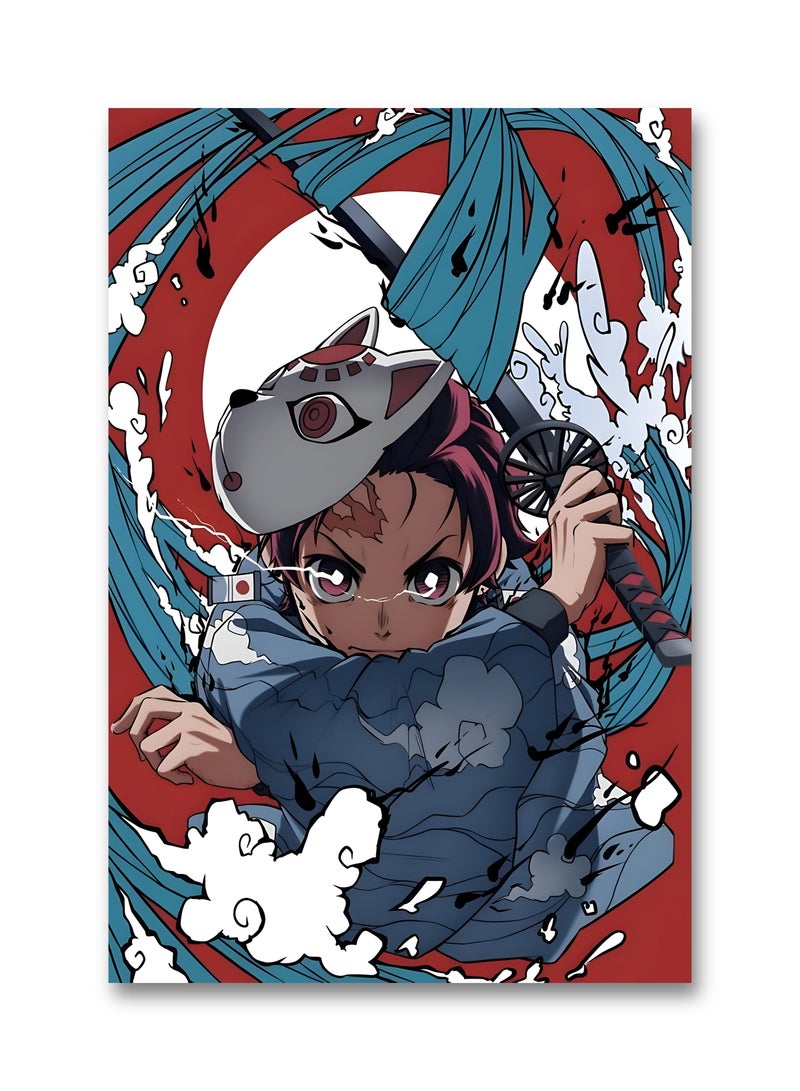 MODCLASS Wall Art Printed Canvas Frame Demon Slayer  - Image 2