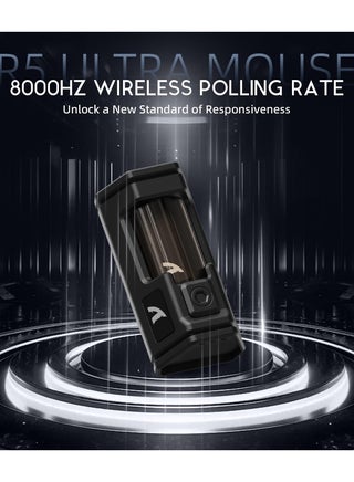 ماوس ألعاب لاسلكي R5Ultra 8K من ألياف الكربون بدقة 42000 نقطة في البوصة - مستشعر PAW3950 MAX - وزن خفيف للغاية 39 جرام - Nordic52840 - ماوس سلكي/بلوتوث/لاسلكي قابل للبرمجة بتردد 2.4 جيجاهرتز لأجهزة الكمبيوتر الشخصية/أجهزة ماك - view 5