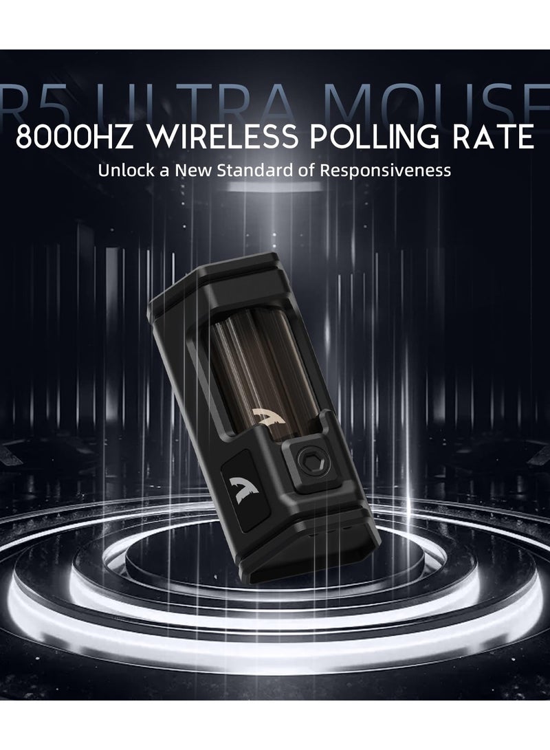 R5Ultra 8K Carbon Fiber Wireless Gaming Mouse with 42,000 DPI -PAW3950 MAX Sensor -39g Ultra-Lightweight -Nordic52840 -Wired/BT/2.4GHz Wirelss Programmable Mouse for PC/Mac - view 5