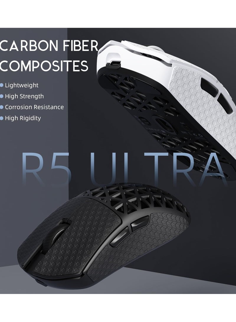 R5Ultra 8K Carbon Fiber Wireless Gaming Mouse with 42,000 DPI -PAW3950 MAX Sensor -39g Ultra-Lightweight -Nordic52840 -Wired/BT/2.4GHz Wirelss Programmable Mouse for PC/Mac - view 2