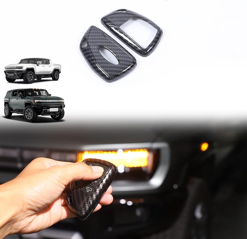 Aotumcer غطاء لمفتاح التحكم عن بعد لسيارات Hummer EV من طراز 2024 وما بعدها (نوع Pick-up/SUV)، عبوة مصنوعة من مادة ABS لحماية مفتاح التحكم عن بعد، يوفر حماية شاملة ومقاومة للخدوش. - Image 1