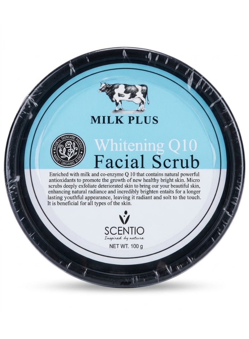 Scentio Bright And White Milk Plus Q10 Whitening Facial Scrub 100Ml - Image 1