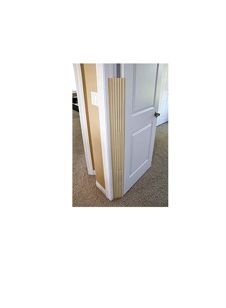 44cm X 2 Door Finger Hinge-Side Safety Guard Shield Protector Grey On White Color- Door Opening/Closing Protected Cover - Baby Finger Protector From Injury When The Door Is Closed  - Image 2