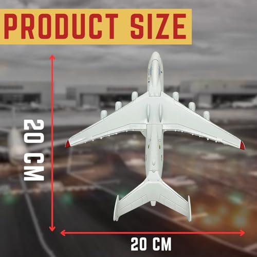 Sage Square Airbus AN-225 Mriya Antonov 20cm Aircraft Model | Die-Cast Metal Plane with Landing Gears | Collectible for Aviation Enthusiasts | Display, Office, Gifting | Detailed Aviation Memorabilia - Image 4