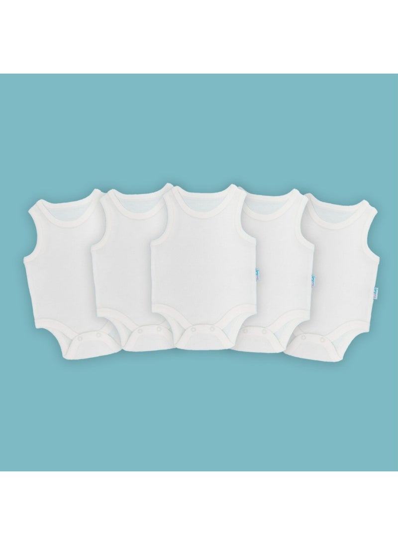 5-Piece Baby Undershirt Bodysuit with Snap Fasteners Ecru 100% Cotton Newborn - pzsku/Z1A14EF85A7A5A2A2A55BZ/45/_/1725792922/31a3e0eb-7314-4fc8-b0b5-74442db139eb