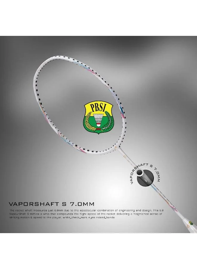 HUNDRED Hundred Cult 82 Feather Lite Carbon Fibre Strung Badminton Racket With Full Racket Cover For Intermediate Players