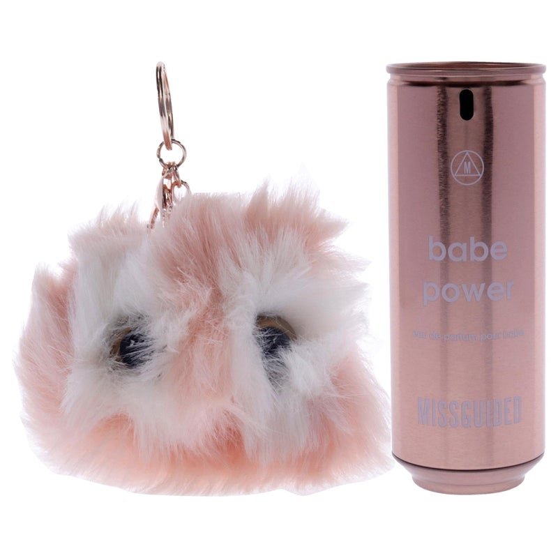 Missguided Babe Power - Floral Fruity Fragrance For Women - Top Note Of Rhubarb - Middle Notes Of Jasmine And Peony - Base Note Of Musk - 2.7Oz Edp Spray And Pom Pom Keyring - 2 Pc Gift Set - Image 2