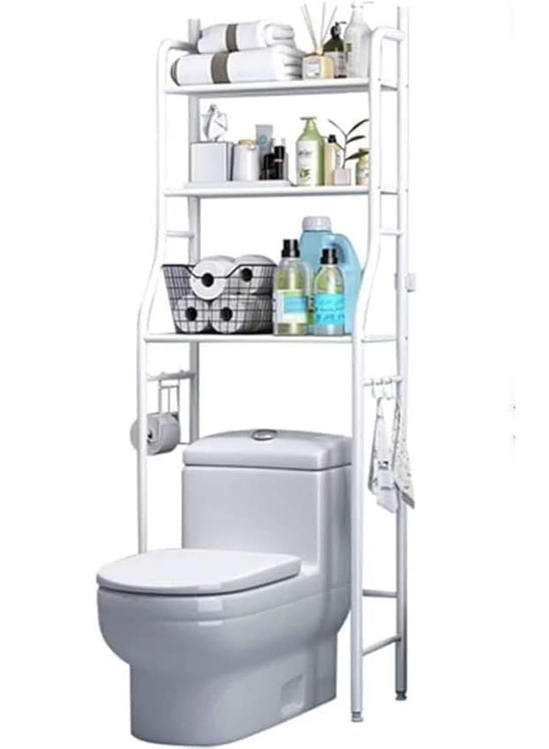 بلومنغ تايم رف تخزين فوق المرحاض من 3 طبقات ، رف تخزين وتنظيم للحمام ، منظم تخزين - Image 1