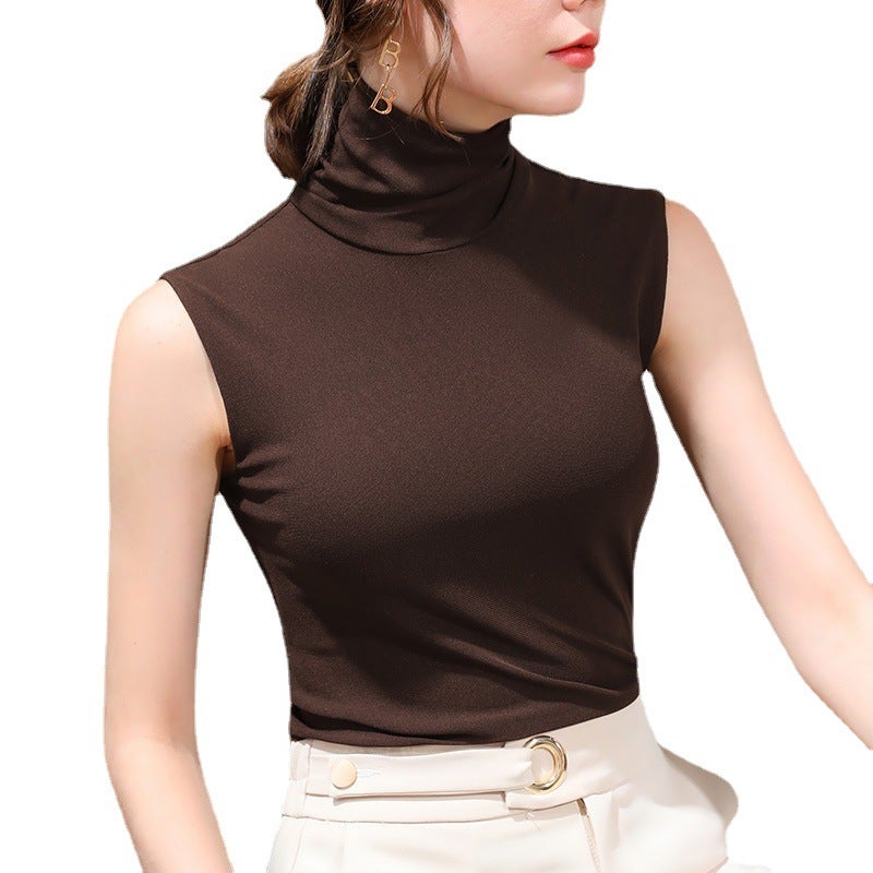 Women's Sleeveless High Neck Slim Fit Camisole Top - Image 5