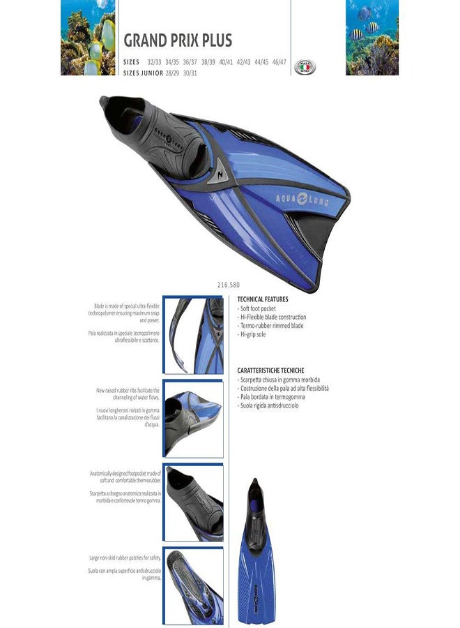 AQUA LUNG Grand Prix Plus - Blue - Image 4