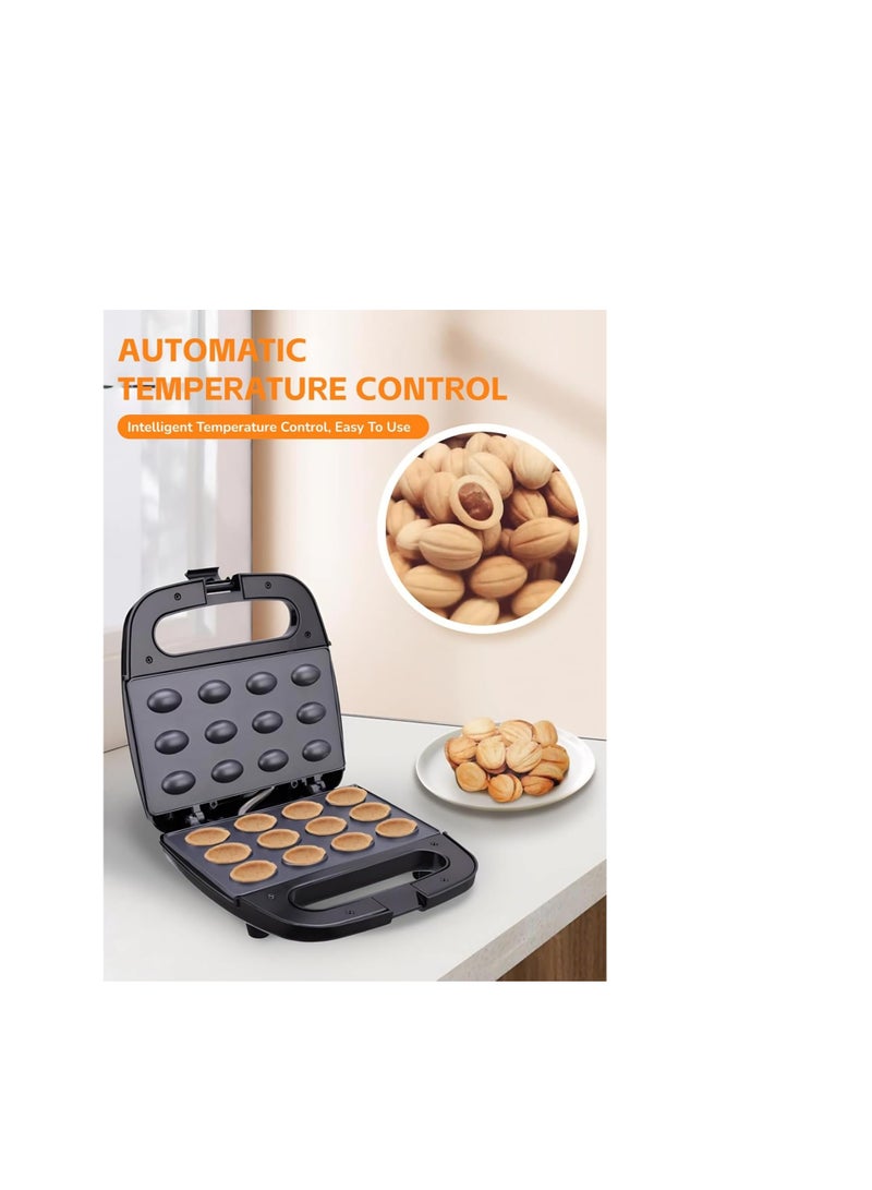Yoidesu Yoidesu Walnut Cookie Maker 12, Walnut Cookie Maker Oreshki Mol d Oven Cookies Maker Oreshnitsa Cookie Oreshek Cake, Non Stick Double Sided Electric Nut Cookie Shaped  - Image 3