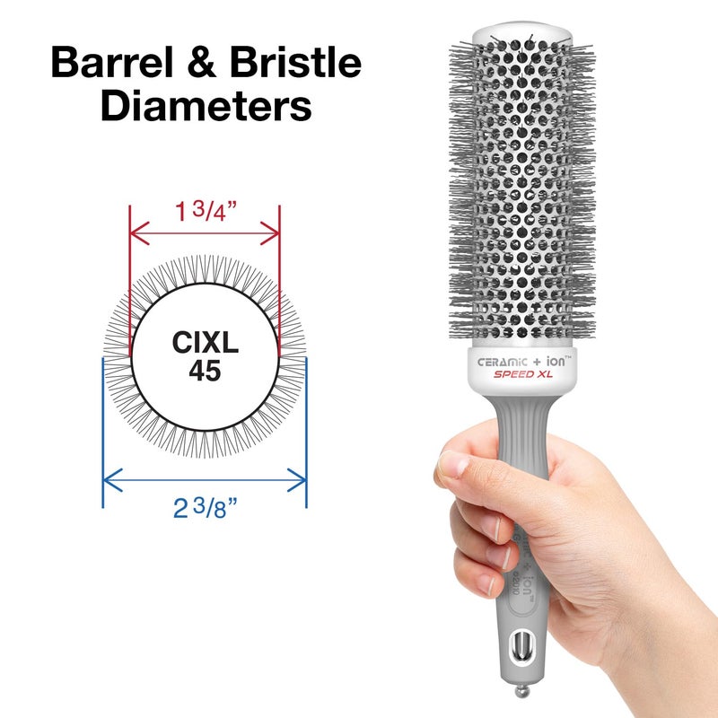 Olivia Garden Ceramic + Ion Speed XL - Extra-Long Round Thermal Hair Brush - Not Electrical - Professional Blowout Brush for Normal to Thick Hair - 1 3/4"- Diameter Barrel - CIXL-45 - Image 1