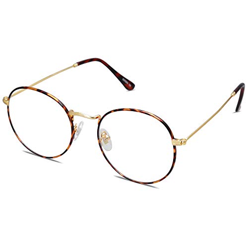 SOJOS Blue Light Blocking Computer Glasses Round Eyewear Anti Blue Light Lens Preppy Chic SJ5024 with Demi FrameAntiBlue Light Lens - Image 3