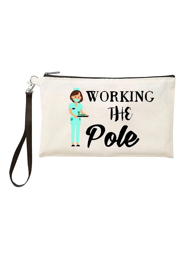 PRINTSHOP4ME Nurse Appreciation Gift - Cosmetic Bag - Multi Purpose Full Zipper Pouch with Funny Designs Print - Nursing Supplies and Practitioner Gifts - Survival kit (Design 8) - Image 1