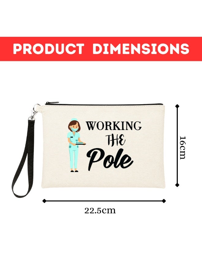 PRINTSHOP4ME Nurse Appreciation Gift - Cosmetic Bag - Multi Purpose Full Zipper Pouch with Funny Designs Print - Nursing Supplies and Practitioner Gifts - Survival kit (Design 8) - Image 3