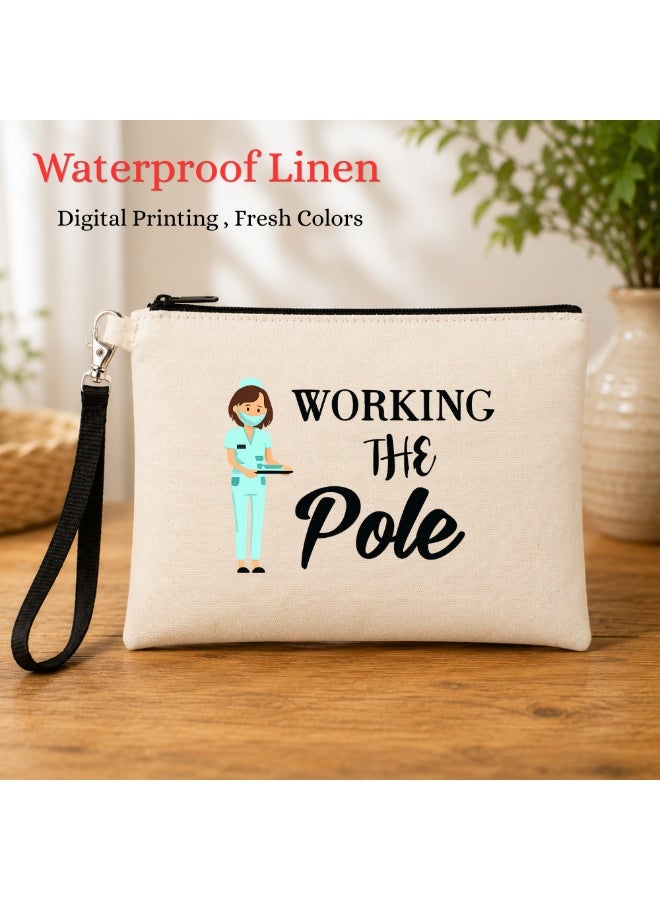 PRINTSHOP4ME Nurse Appreciation Gift - Cosmetic Bag - Multi Purpose Full Zipper Pouch with Funny Designs Print - Nursing Supplies and Practitioner Gifts - Survival kit (Design 8) - Image 2