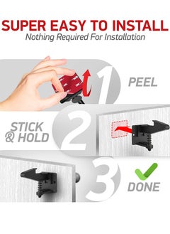 Occuwzz 10 Pack Cabinet Locks Child Safety  Baby Safety Cabinet Locks NO Drilling 3M Adhesive Baby Proof Drawer Lock Child proofing cabinets latches for Kids Latch for Drawers & Door Child Safety Locks  - Image 4