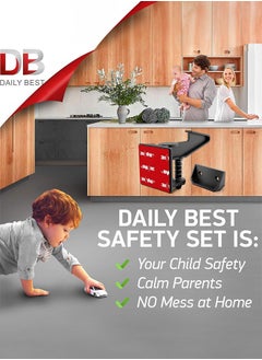 Occuwzz 10 Pack Cabinet Locks Child Safety  Baby Safety Cabinet Locks NO Drilling 3M Adhesive Baby Proof Drawer Lock Child proofing cabinets latches for Kids Latch for Drawers & Door Child Safety Locks  - Image 3