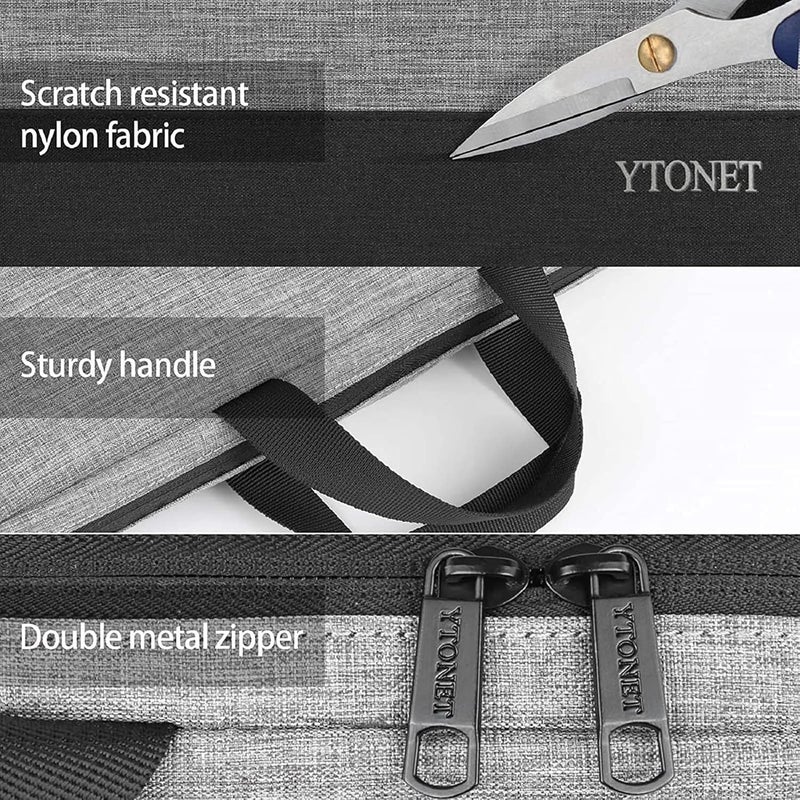 Ytonet Laptop Sleeve Case 17 17.3 Inch, Slim Water Resistant TSA Laptop Cover with Handle Protective Computer Carrying Case Compatible with HP Dell Lenovo Asus Notebooks, Grey - Image 4