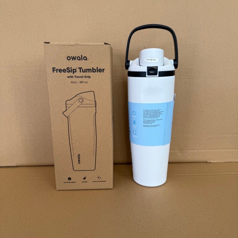 Owala Fruit Cup 304 Stainless Steel Insulated Water Bottle - Large Capacity, Portable Sports Cup with Dual Drinking Straw - Image 1