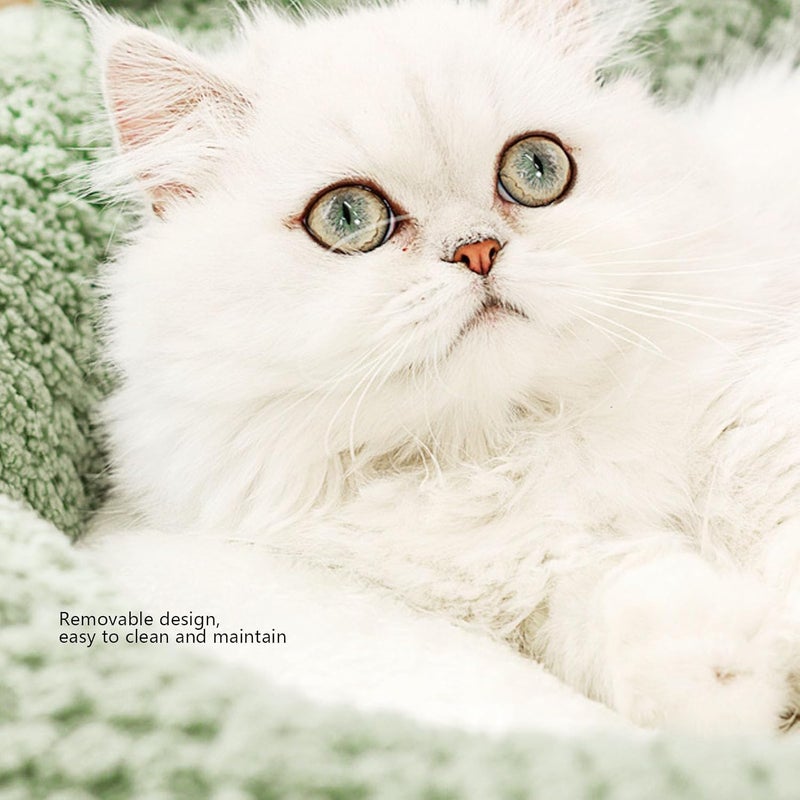 Aramox Plush Shaped Pet Sofa Bed, Warm Soft Cat Couch Resting Space for All Seasons with Bubble Fleece Convenient Maintenance (S) - Image 4