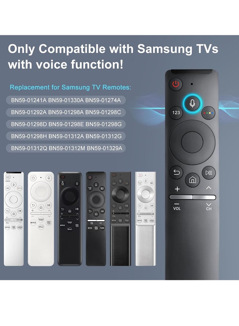 ELTRAZONE Voice Replacement Remote for Samsung Smart TV – New Upgraded BN59-1266A Universal Remote with Voice Control – Compatible with Samsung QLED UHD 4K HDR Smart TVs – Plug & Play, Fast Response, Ergonomic Design - Image 2