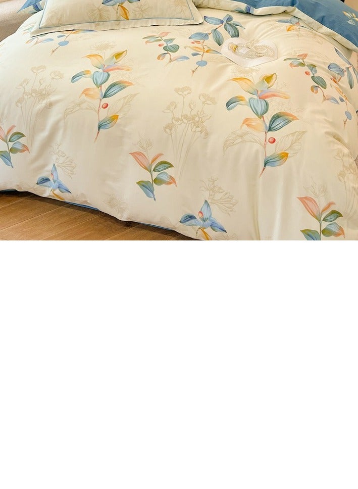 Fitted Sheet Style — French High-End 60 Thread Pure Cotton Embroidered Bedding Four Piece Set - Image 5