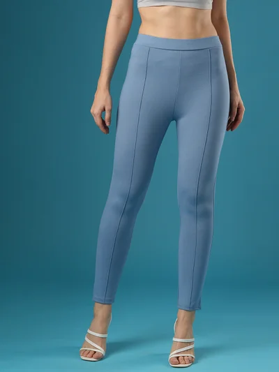 جلو باص Women Mid Rise Stretchable Skinny Fit Treggings