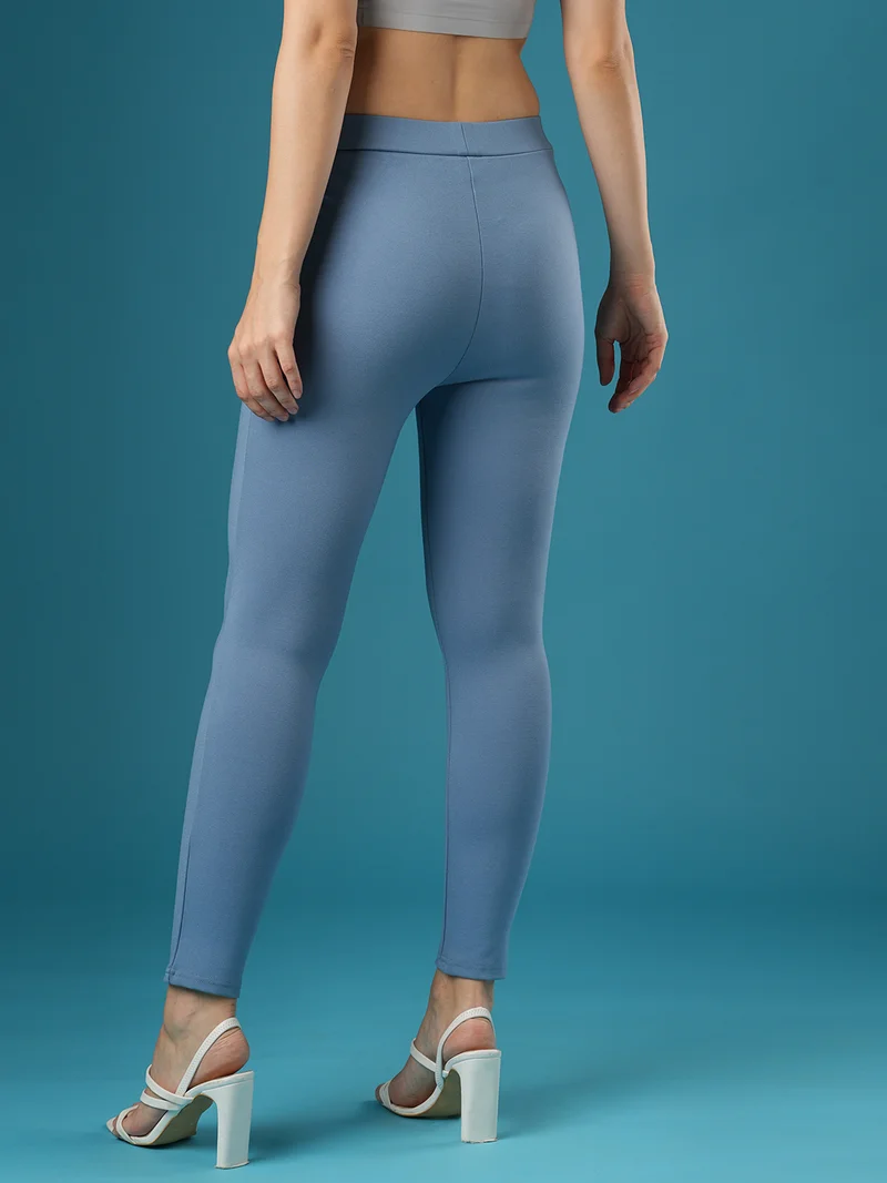 globus Women Mid Rise Stretchable Skinny Fit Treggings