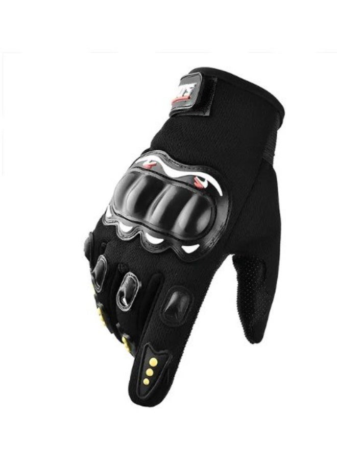Imported full-finger grip gloves with strong knuckle protection. Breathable, anti-slip design for better control while riding. Suitable for motorcycles and scooters. - Image 1