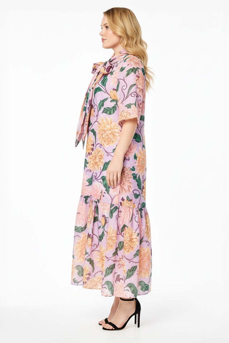 GANT Women Floral Print Maxi Casual Dress, Multicolor - Image 3