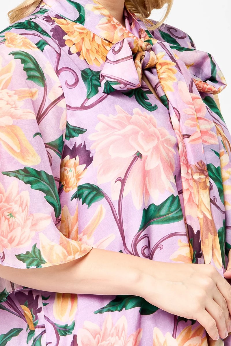 GANT Women Floral Print Maxi Casual Dress, Multicolor - Image 5