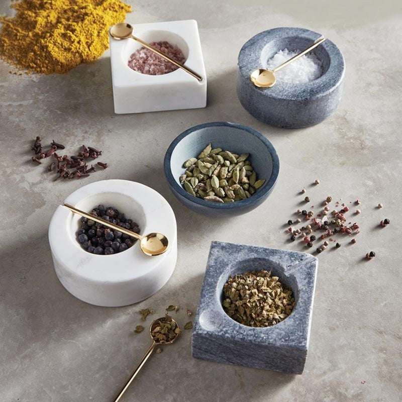 47th & Main Decorative Bowls Soapstone Modern Bowl for Home DÃ©cor, 4" Diameter x 1" Deep, Dark Blue/Grey - Image 2