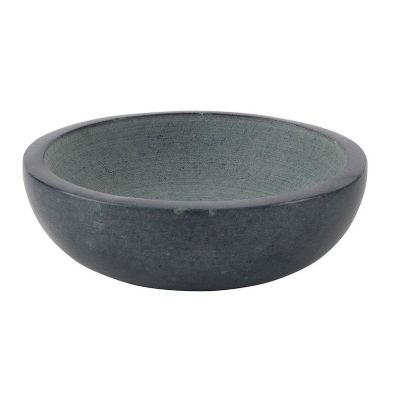 47th & Main Decorative Bowls Soapstone Modern Bowl for Home DÃ©cor, 4" Diameter x 1" Deep, Dark Blue/Grey - Image 1