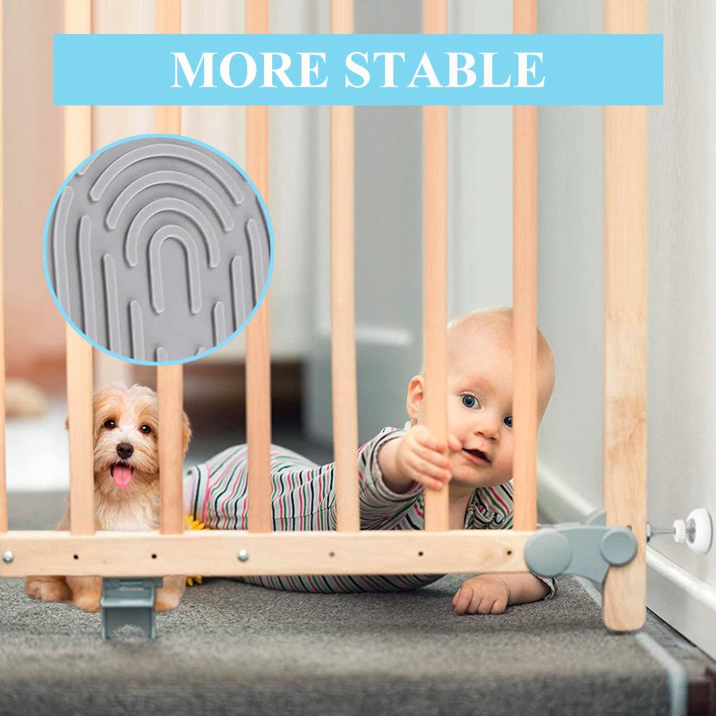 LhyBtm 2 Set M10 Baby Gate Adapter with Baby Gate Wall Protector, 10mm Baby Gate Extender Pressure Gates Threaded Spindle Rods, Replacement Bolt Part for Baby & Pet Pressure Mounted Safety Gates - Image 5