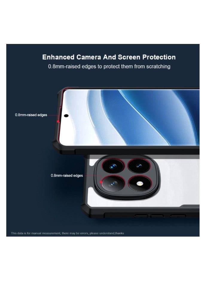 for Redmi Note 14 Pro 5G / Xiaomi POCO X7 5G Case, Ultra Thin Lightweight, Soft TPU Bumper, Acrylic Clear Back Cover Redmi Note 14 Pro 5G / Xiaomi POCO X7 5G, Black - Image 2