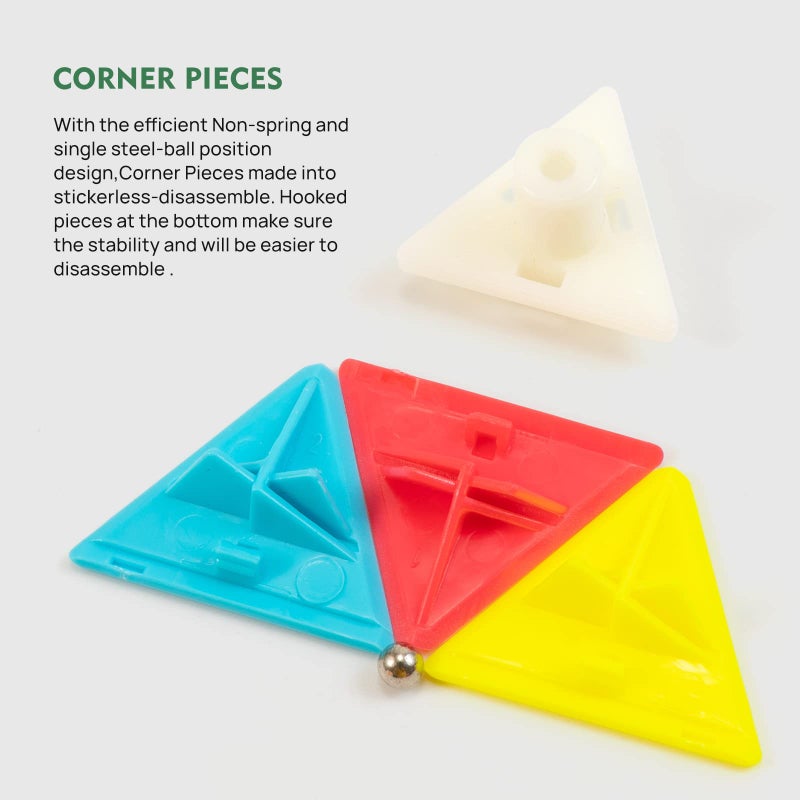 nabreeli Stickerless Pyraminx Speed Cube â€“ Smooth Turning Magic Pyramid Puzzle for Kids & Adults - Image 5