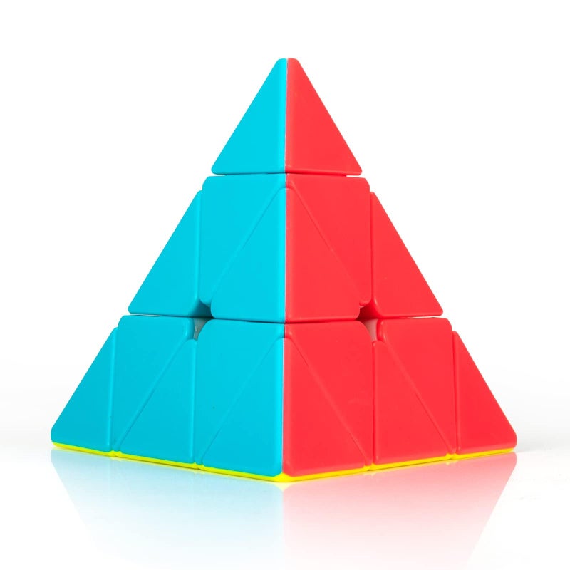 nabreeli Stickerless Pyraminx Speed Cube â€“ Smooth Turning Magic Pyramid Puzzle for Kids & Adults - Image 1