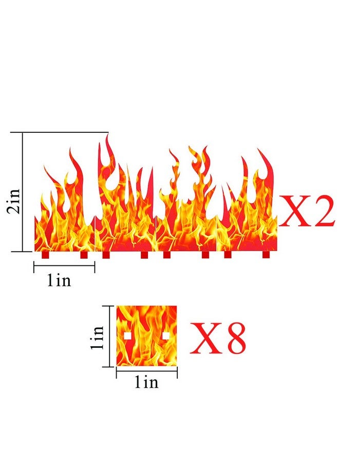 CZYY جدار النار المصغر (مجموعة من 8) تأثيرات السحر تضاريس اللهب لـ D&D ، زنزانات وتنانين ، بايثفايندر وألعاب الطاولة الأخرى - Image 4