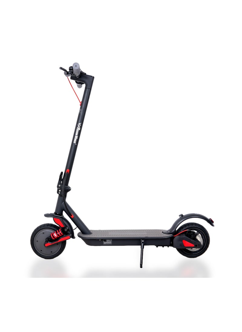 ROHAN WINGS High Speed Electric Scooter With Flashing Turn Signals 350W Brushless Motor, Advance Shock Absorbers, App control, Bluetooth, Foldable E scooter , this amazing scooter comes with free helmet and lock - GRAY/BLACK  - Image 3