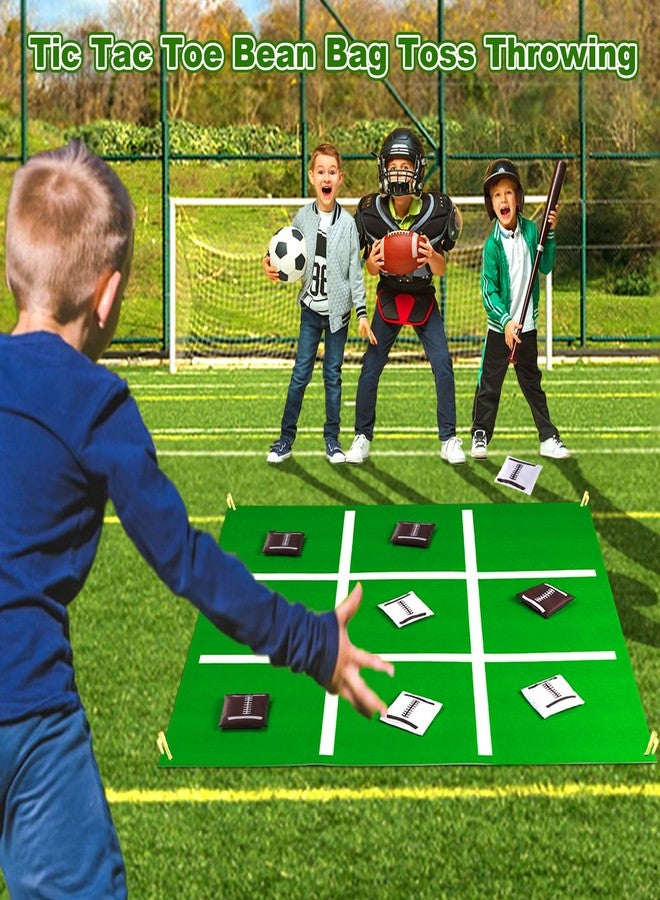 لعبة فان بلو الكبيرة لكرة القدم الأمريكية، لعبة إكس أو، لعبة رمي أكياس الفول - تصميم عصري أخضر - مثالية للأطفال والكبار والعائلات - أنشطة سوبر بول - للاستخدام الداخلي والخارجي - Image 3